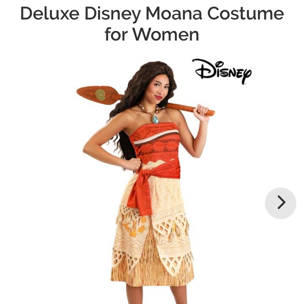 Disney Women's Moana Inspired Skirt - Orange and Beige